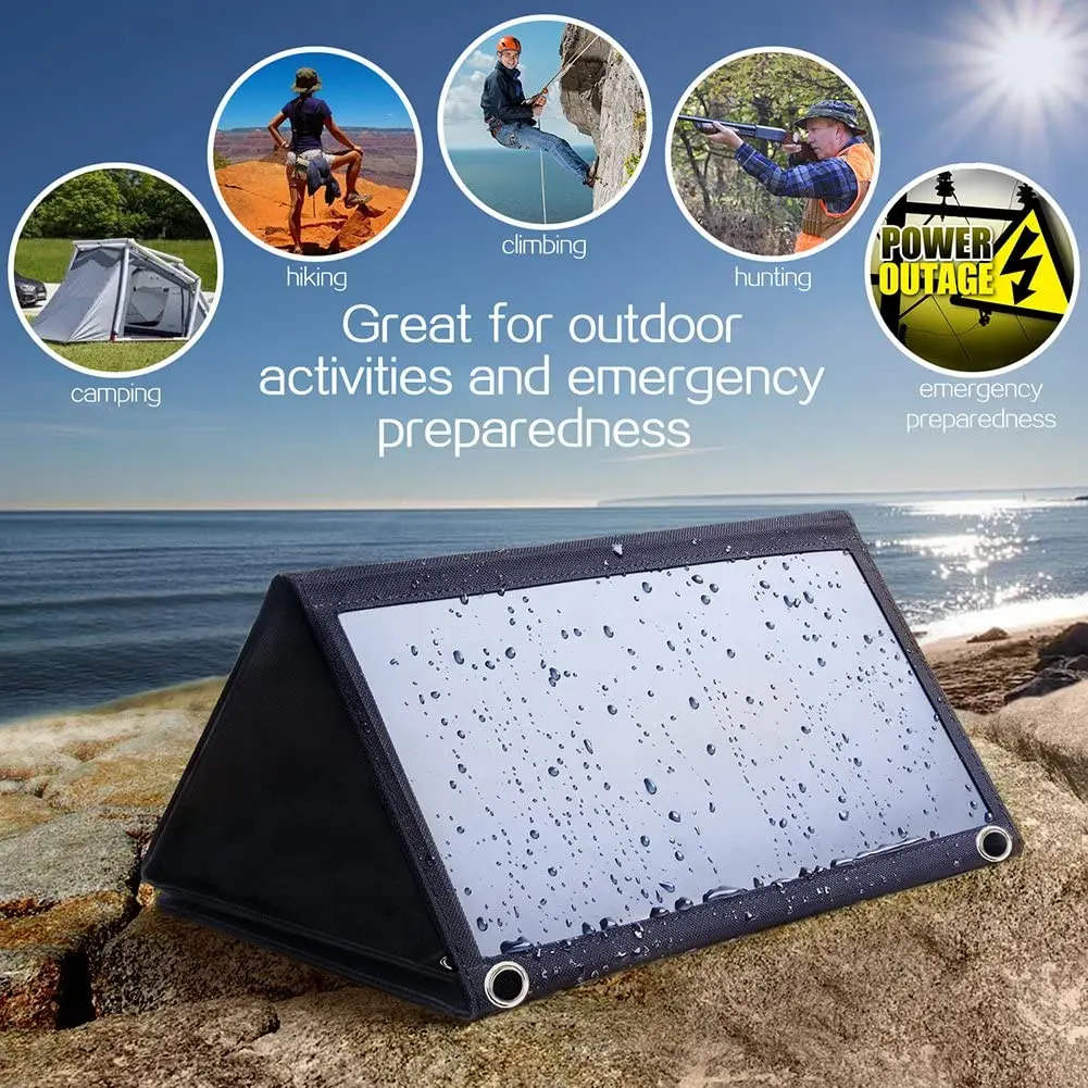 Low MOQ portable carry build your own solar panel brand for Laptop Charger Foldable Solar Panels black For Camping Outdoor