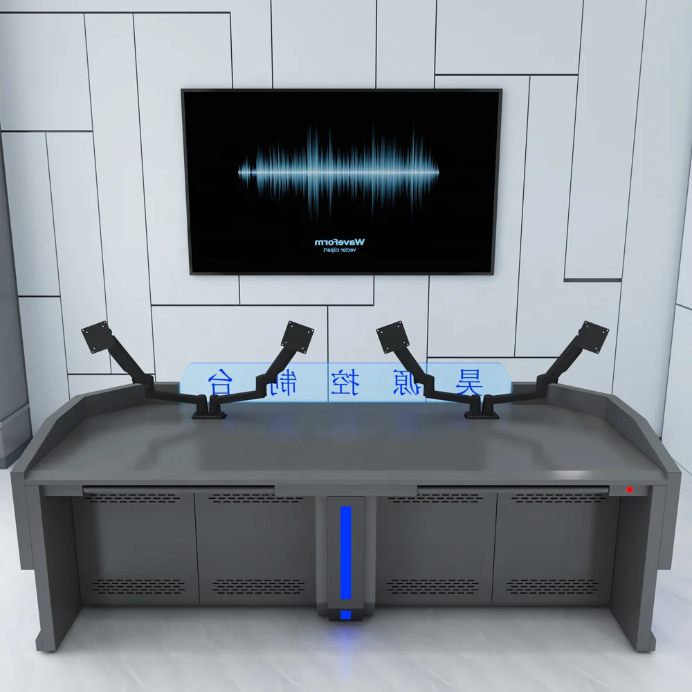 Светодиодный командный центр безопасности монитор консольный стол источник Заводская индивидуальная мебель для офисных рабочих станций