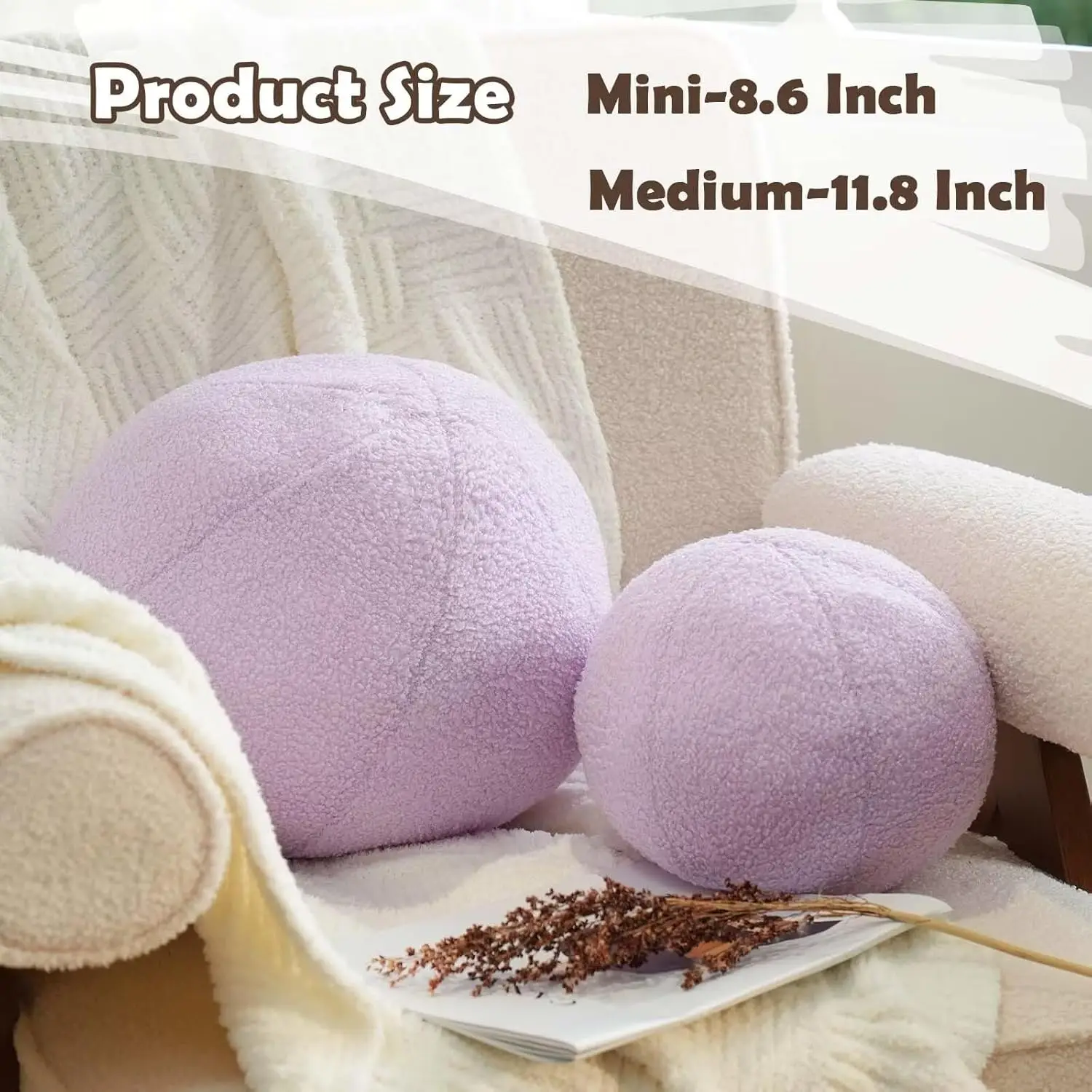 Round Throw Pillow Plush Ball Pillows Cushions Cover Manufacturer Cushion For Chair Seat Pillow