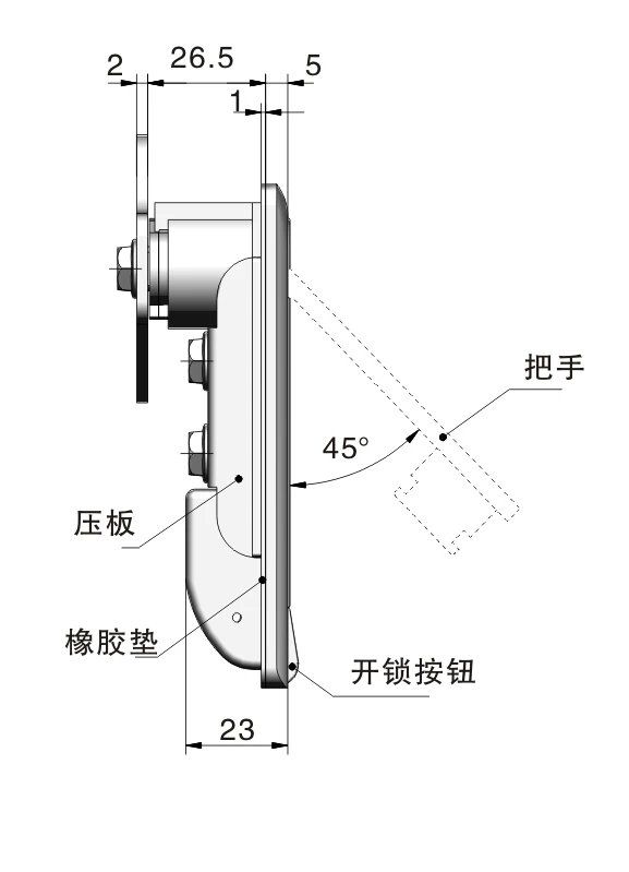With good price and quality Meigu locks MS891 Zinc Alloy Electric Cabinet Flat Cabinet Lock Plane Door Locks
