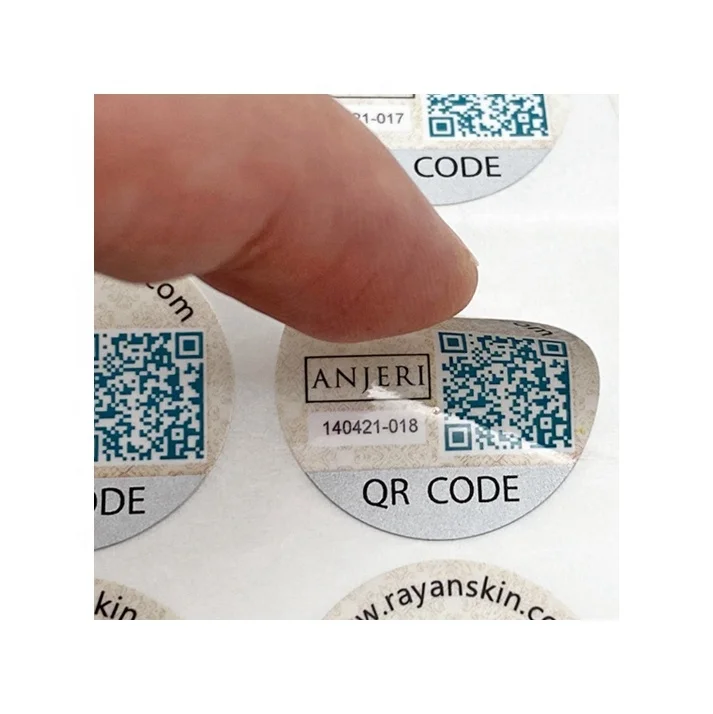 Custom Self Adhesive QR CODE and Serial Number Labels Carton Custom Stickers Printed Shoes & Clothing Custom Stickers for Mobile