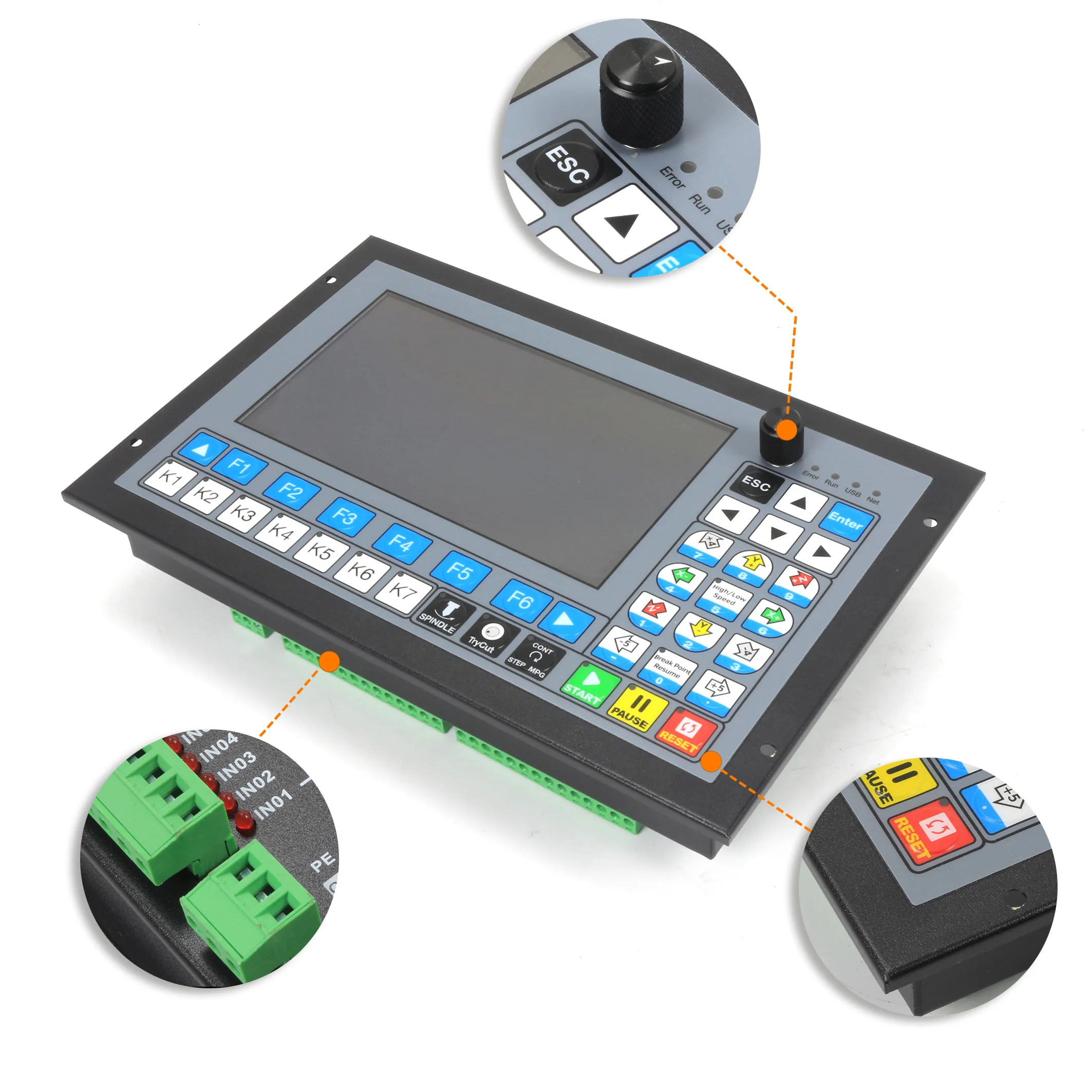 3/4/5 Axis CNC Motion Controller Offline Stand Alone DDCS EXPERT PLC System for CNC Router/Milling/Engraving Machine