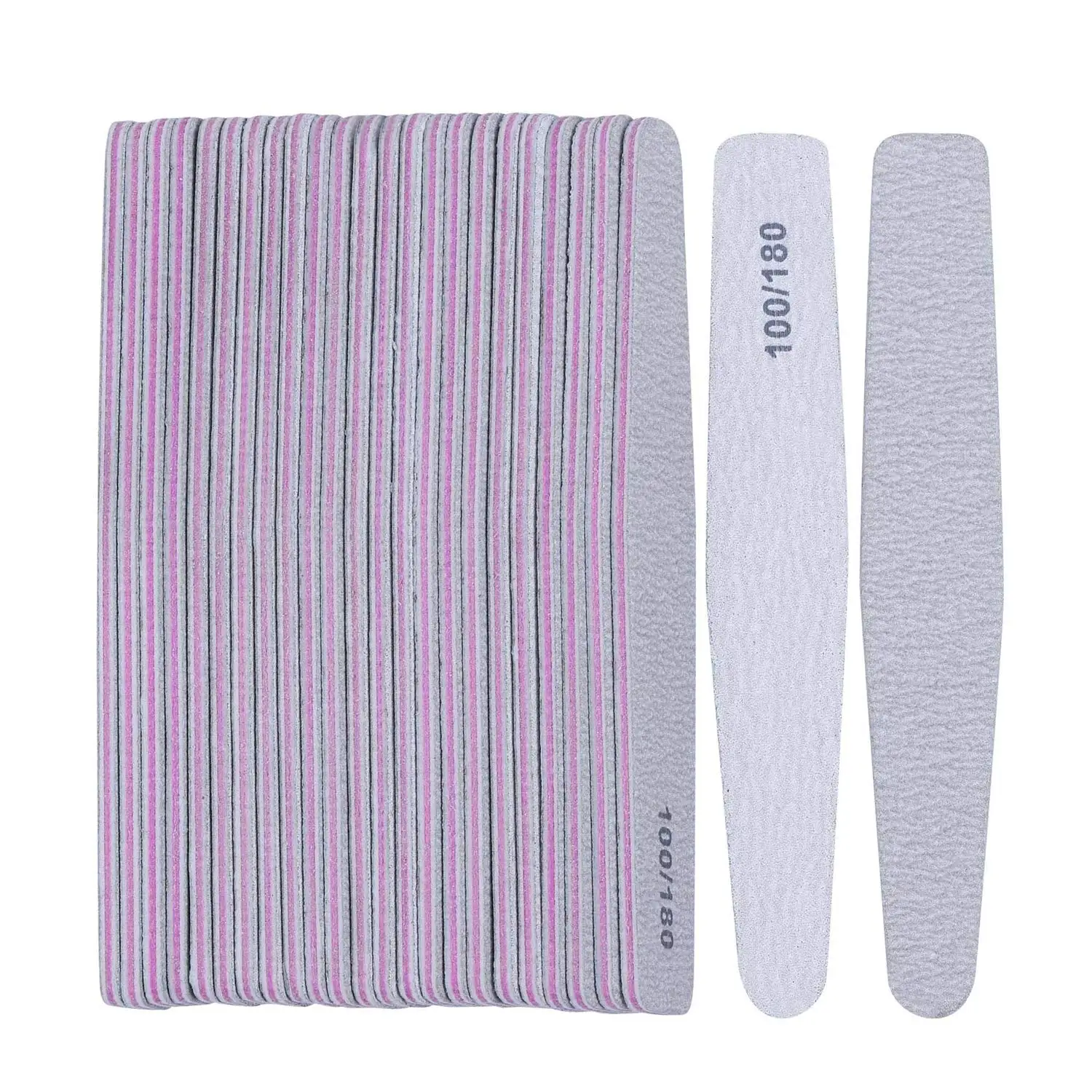 25 Pcs Emery Boards For Nails 100/180 Nail Files Bulk Finger Nail File Boards Buffers