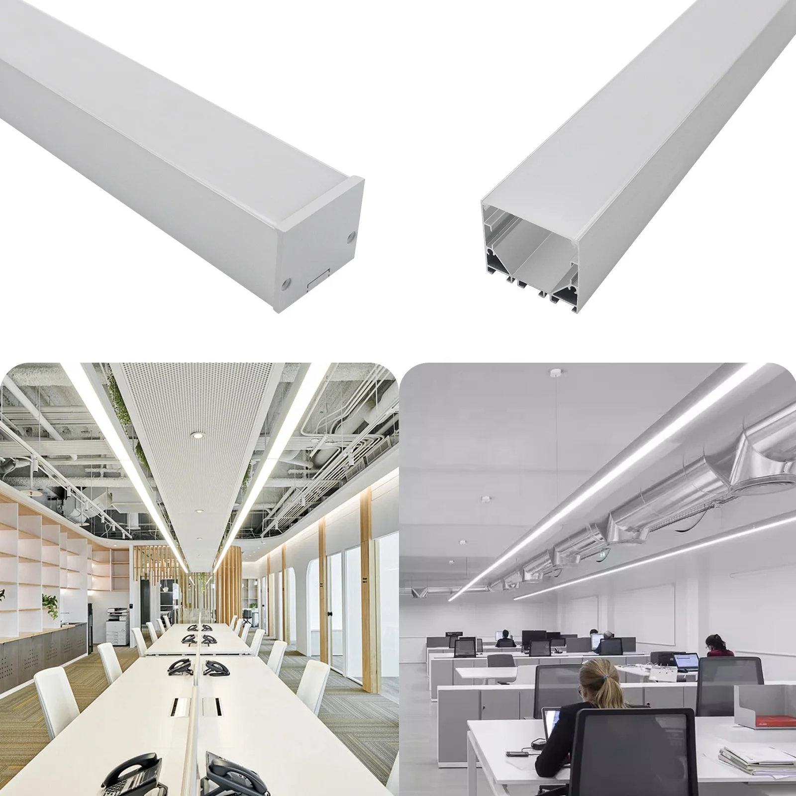 Wholesale 4035 Light Strips Led Aluminum Profiles 40*35mm Office Light Alloy Linear Strip Light