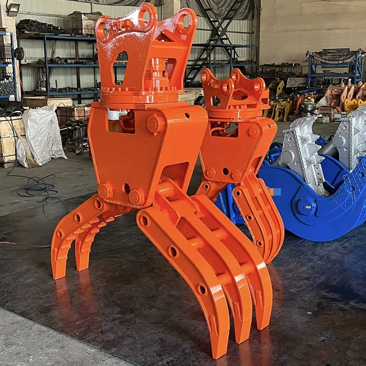 Hydraulic Rotator Stone Wood Rotating Log Grapple For Excavator Forestry Grapple in Japan
