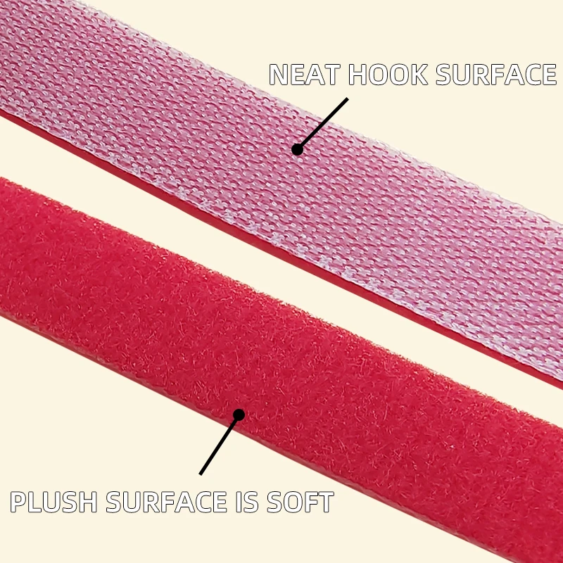 50 pieces Needle type box-pack Waterproof and reusable Adjustable Colorful Back To Back Hook And Loop Strap