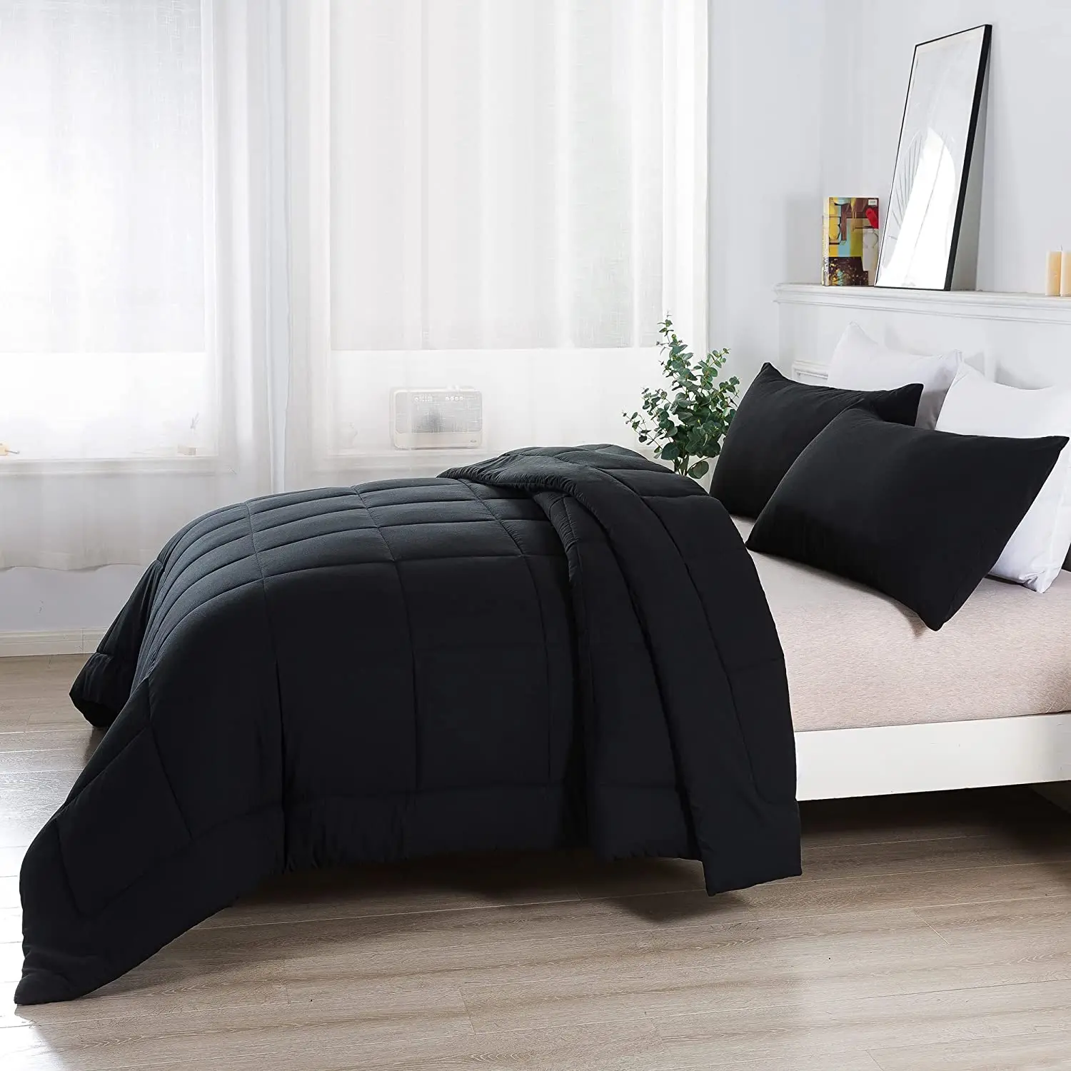 Wholesale Luxury 100% Polyester Microfiber Hotel Cotton Blanket Customized Quilted Duvet Set Queen/King Size Bedding Home Bag