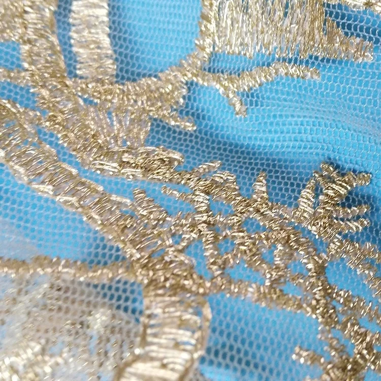 
2019 Newest design top quality tulle lace fabric for ladies fashion dresses and wedding dress tulle and organza 