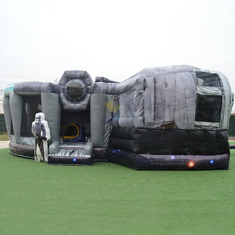 Уличная игровая площадка Moonwalk Millennium Falcon Starship Wars комбинированный надувной батут для детей