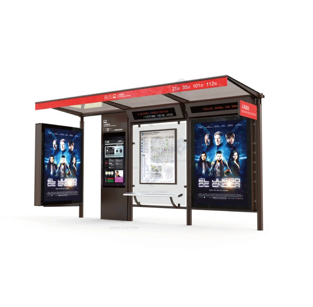 High quality customize furniture urban bus stop,intelligent bus shelter,bus station