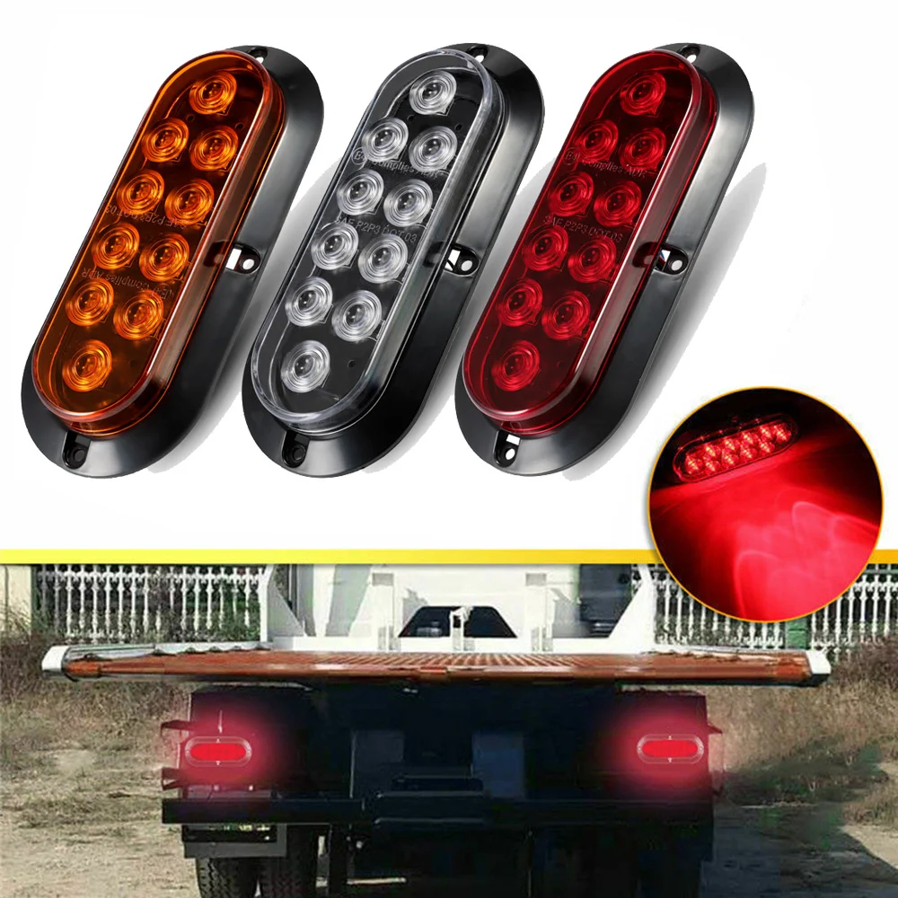 10LED Boat ATV  LED Tail Lamps Warning Trailer Rear Lights Truck Stop light Reversing Steering Running Brake Turn Lights