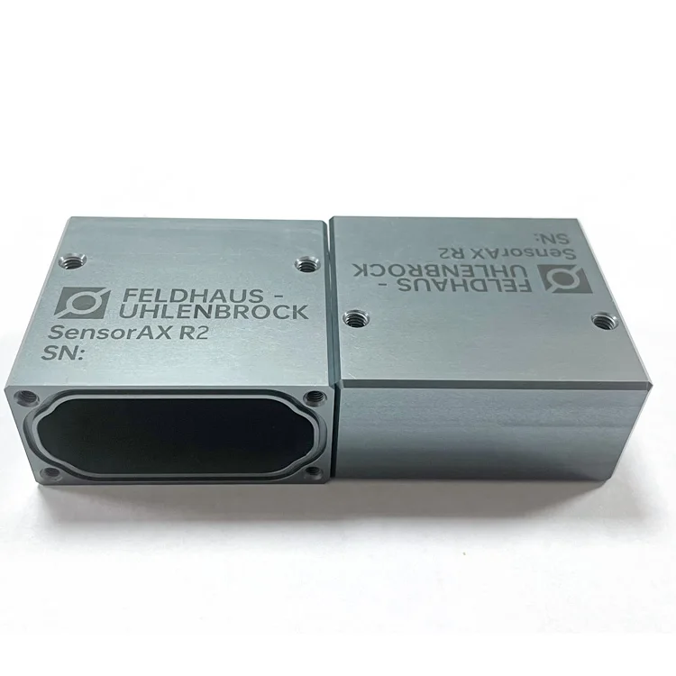 Precision machining grey anodized laser engraved CNC aluminum milling and drilling aluminum sensor box