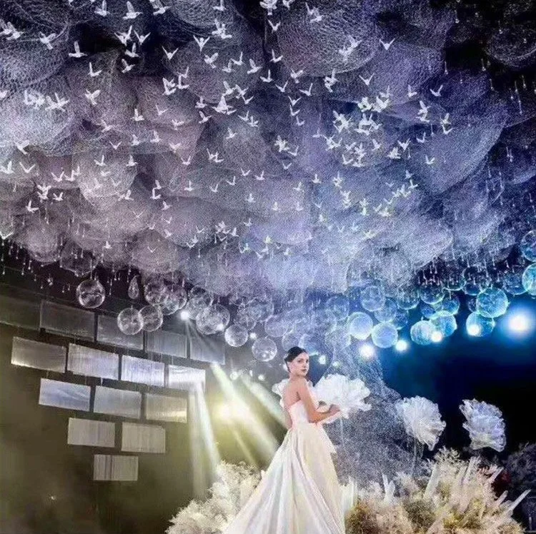 Wedding Hotel Lobby Stairs Bird Glass Ceiling Hanging Lamp Indoor Decorative Chandelier Pendant Light