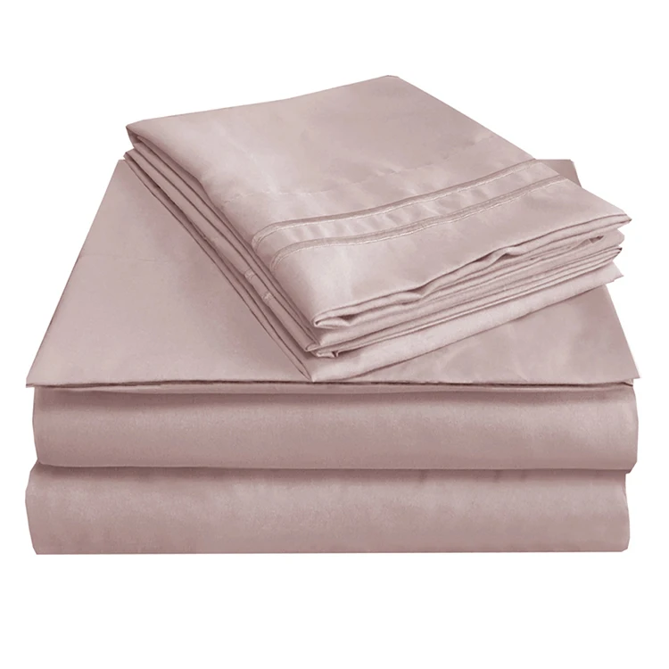 High Quality Microfiber Hotel Sheet Set Skin-Friendly And PVC-Filled Available In King Size For Home Bedding