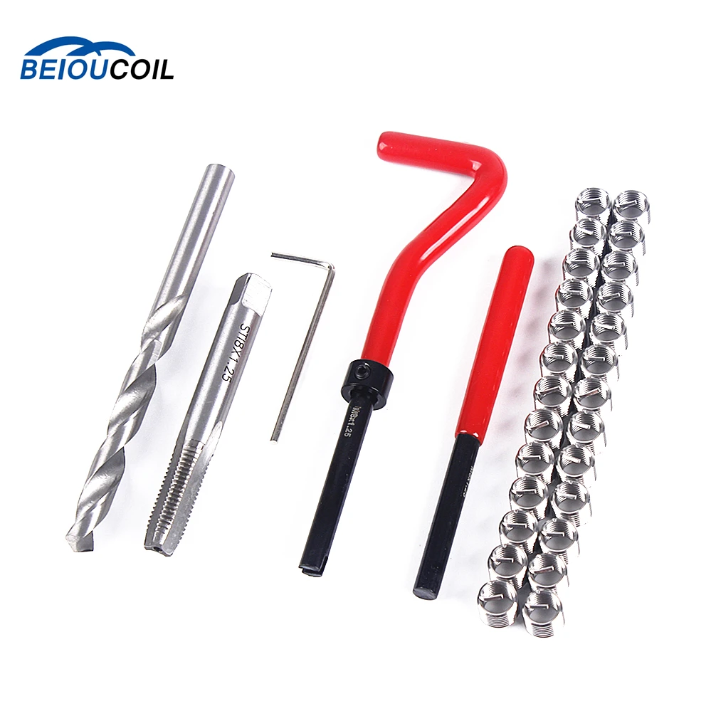 M8*1.25  29pcs thread repair kit M8 with tap drill installation tool