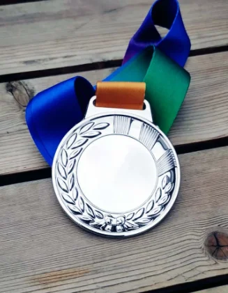 Blank Medals Ear of wheat medal with Color ribbon gold Silver Copper Color medal print for free on the blank
