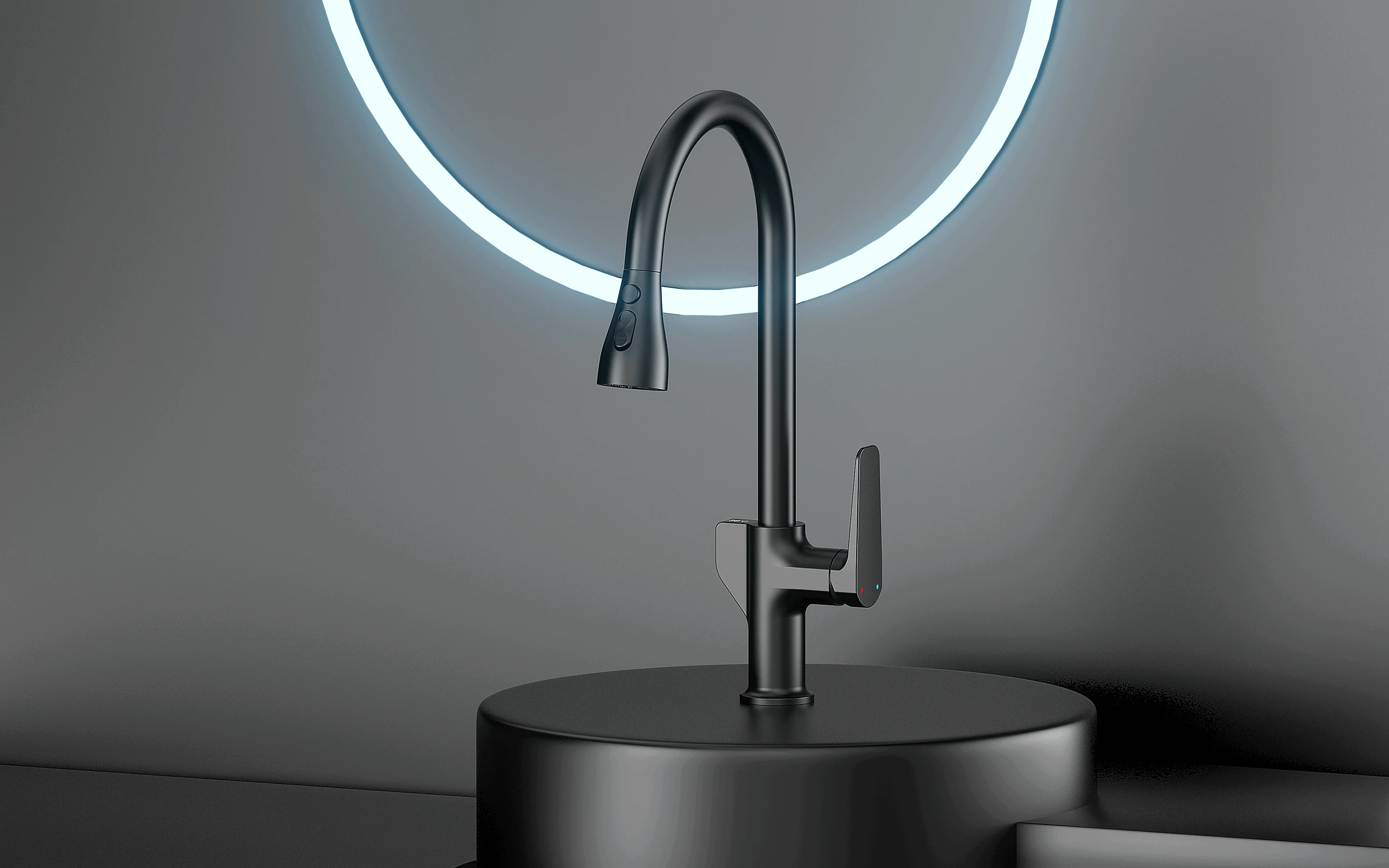 Kitchen Intelligent Digital Display Three Levels Water Extraction Pot Faucet