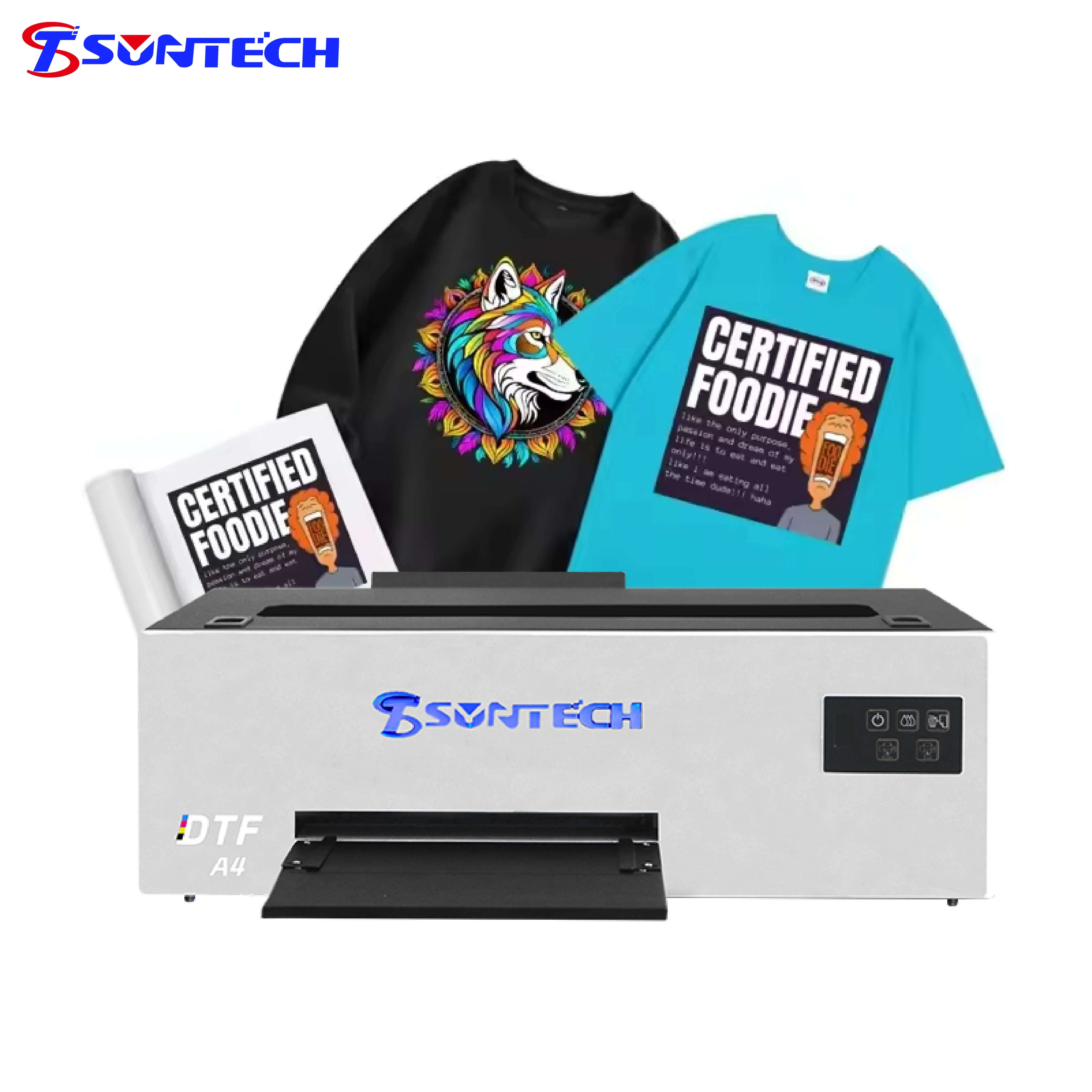 Suntech 30cm 40CM Impresora MIni Heat Transfer DTF Print Digital Printing Machine A3A4 1390 XP600 Inkjet DTF Printer for T Shirt