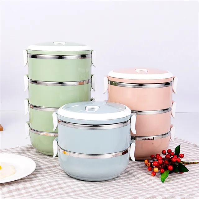 High Quality Stainless Steel Lunch Box Hot Sale  Accept Small Quantity customizing SS Food Lunch Box