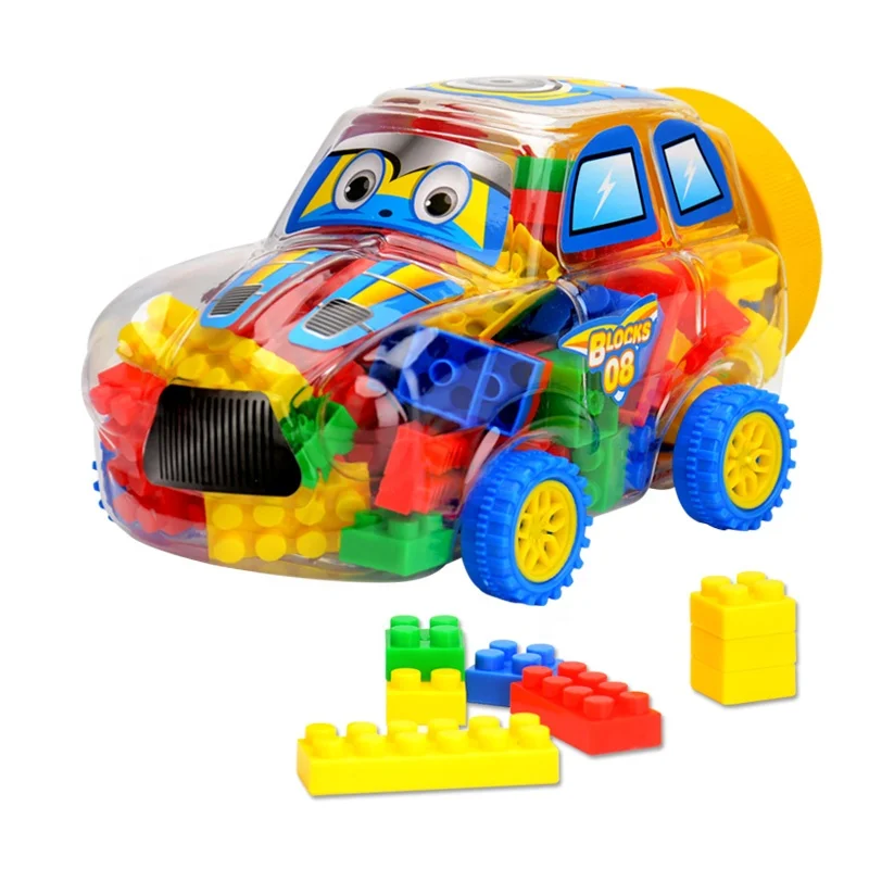 104PCS Plastic Kids Brick Toy Educational Building Block Play Set