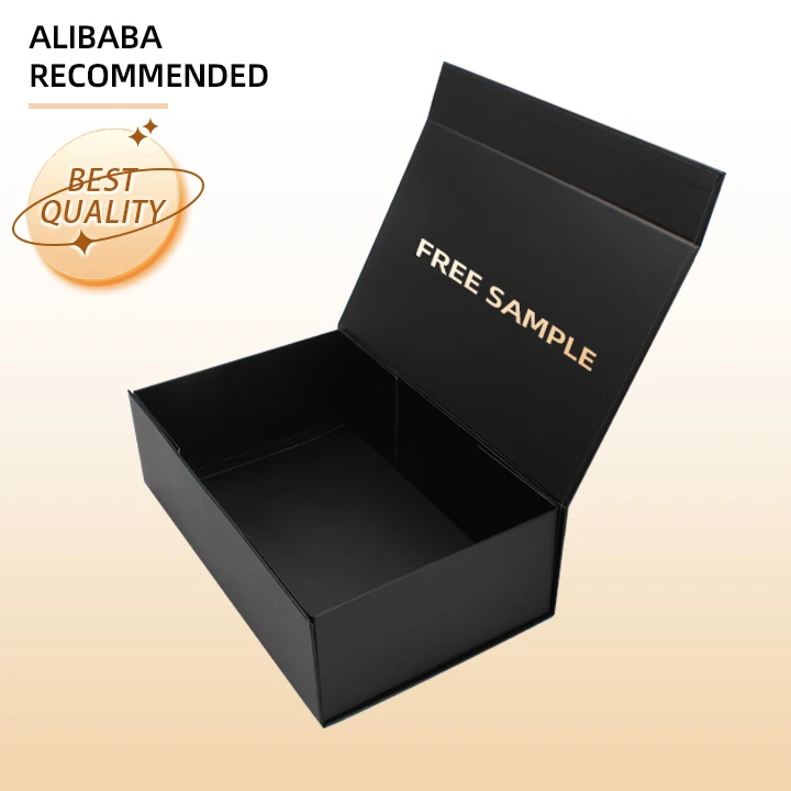 Custom Low MOQ Luxury Magnetic Packaging Paper Box Lid Closure Black Shoe Gift Box Cardboard Gift Box with Magnetic Closure Lid