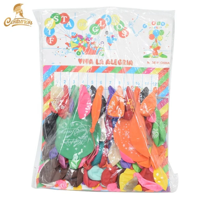 wholesale 144pcs multi kinds card packed lottery latex balloons