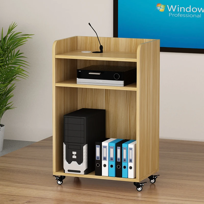 Factory Wooden Office Furniture Counter Front Reception Desk Hospital Restaurant And Hotel Use