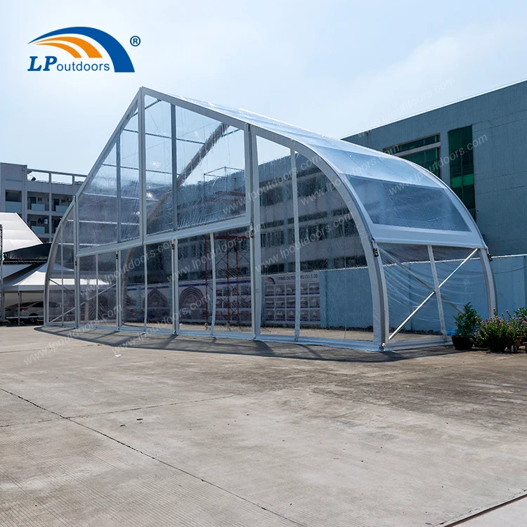 Large Clear Span Curve Structure Sports Hall Tent Hangar Tent for 1000 Capacity Outdoors Wedding Marquee Event