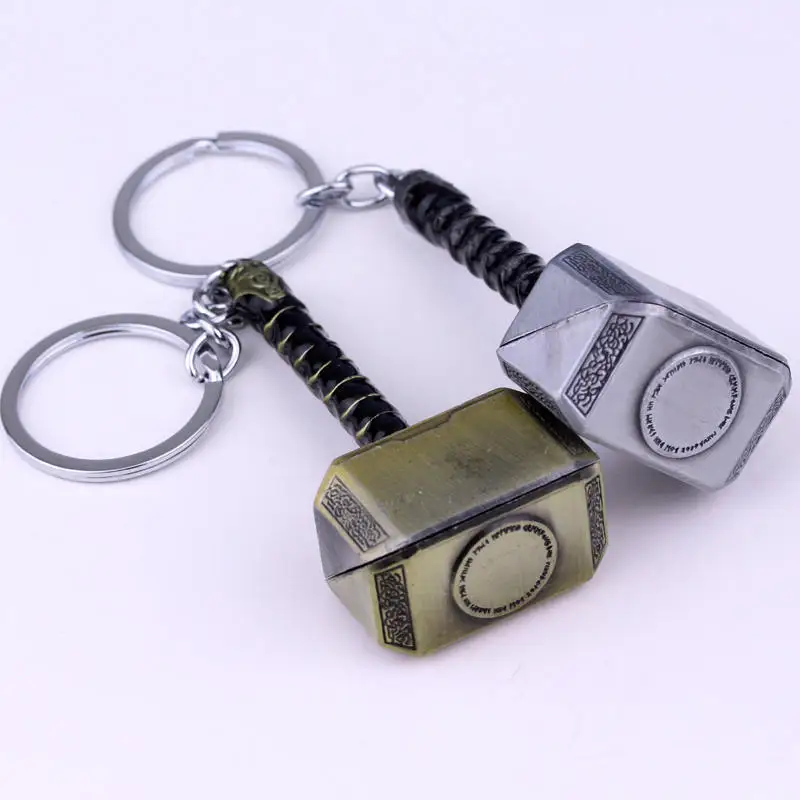 Metal Key Chains Marvel Avengers Thor Hammer Perfect Quality Game Hammer Of Thor 80mm Hammer Key chain