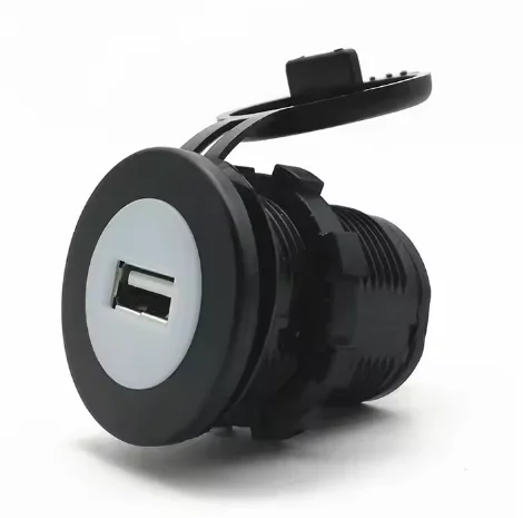 DC 12V Output 5V 2.1A round white core Single USB Charger Socket for Car Boat Marine Motorcycle Mobile RV ATV