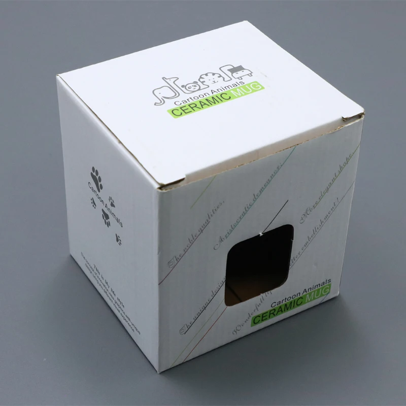 custom corrugated carton packaging pad mug gift box set personalized mug cup coffee cup shipping packaging boxes with windows