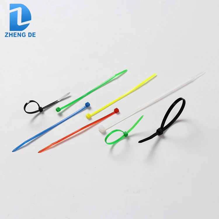 Plastic durable removable colorful releasable cable tie