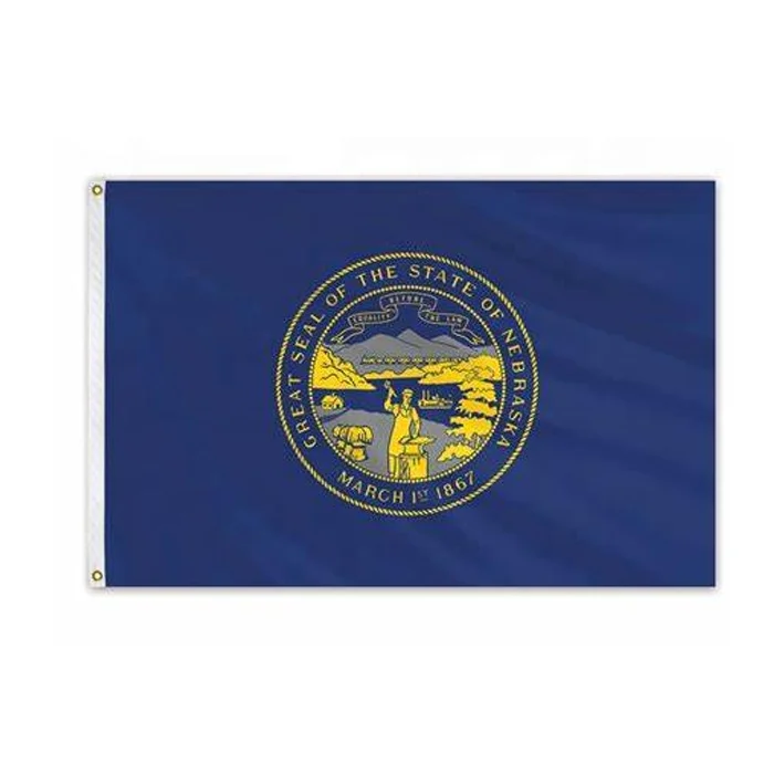Custom 3x5ft Nebraska State Flags 100D Polyester Made-to-Order