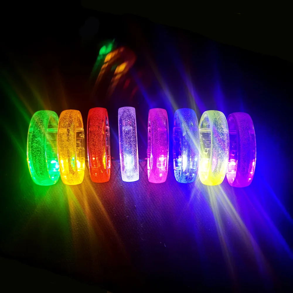 Led Flashing Bracelets Multi color With Light Up Bubble Bracelet Flashing Luminous Bracelet For Party Luminous Christmas