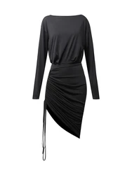 INNOIN Latin Dance Costumes Adult Women Latin Tops Skirt Fringe Suit Samba Practice Wear Salsa Cha Cha Performance Dance Dress