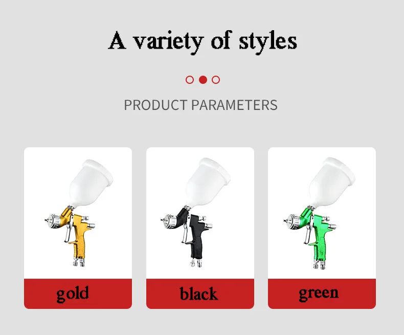 high quality professional car and motorcycle spray painting high pressure furniture gravity pneumatic air spray gun