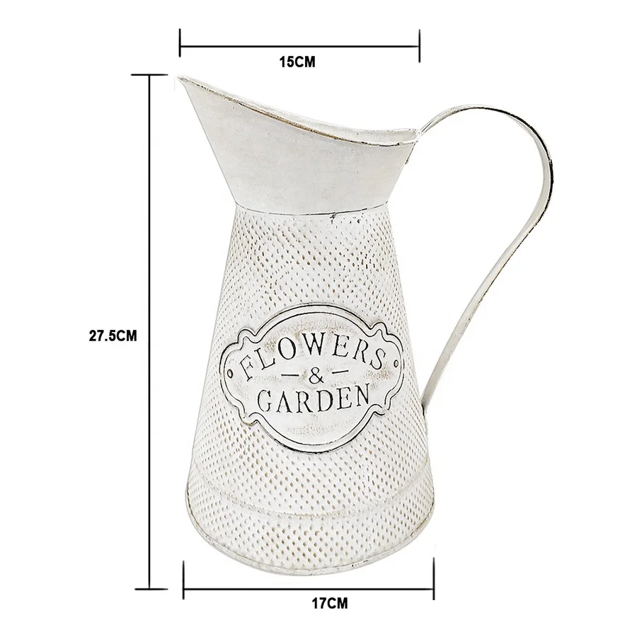 Luckywind Flower Plant Watering Can Wholesale, Rustic Zinc Water Jug Custom White Small Garden Toy Indoor Metal Watering Can