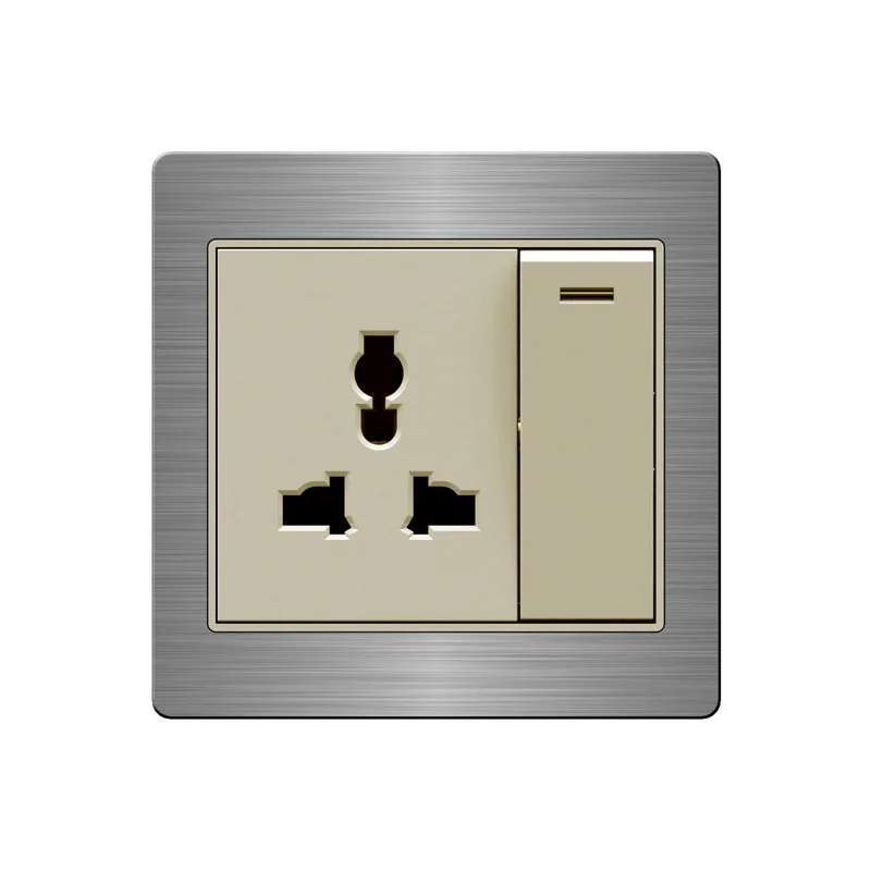 Good Price Factory Supply PA66 Base UK Standard 2 Pin Socket With 2 Way Switch