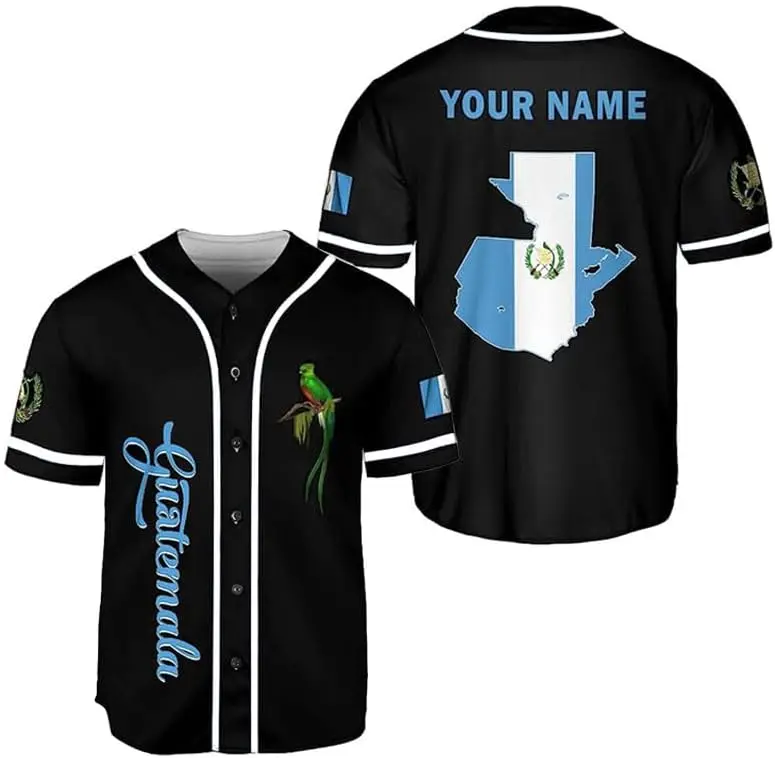 Print On Demand Guatemala Jersey Customized Baseball Uniform Jerseys Guatemalan Flag Logo Printing Shirts Products