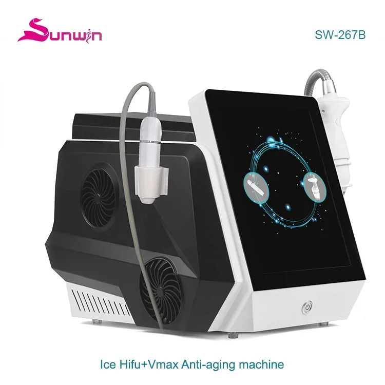 Korean ultrasound+cryo hifu 7d facial y corporal smas lift 5d ice cold hifu body slimming 9d frozen hifu anti-aging machine