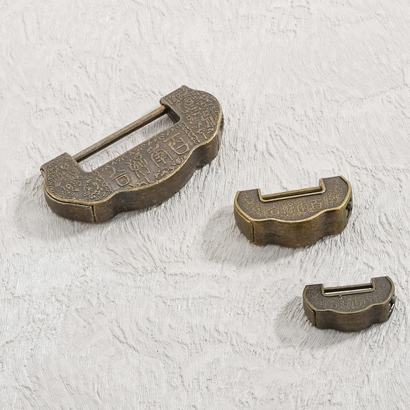 Antique lock buckle Mini 11 Antique Chinese Style Locks for Furniture Wooden Boxes Gift Boxes Decorative Accessories