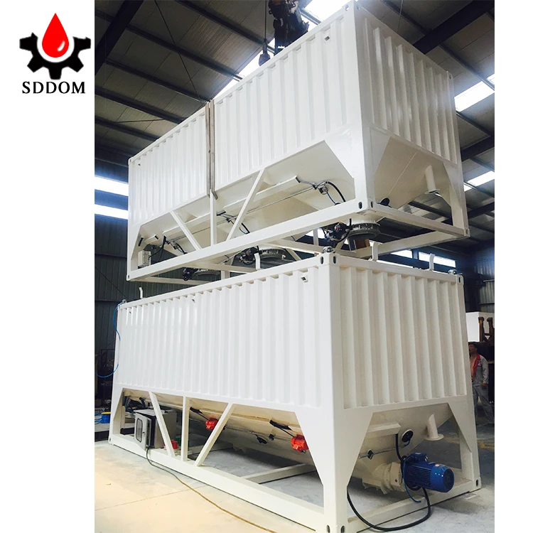 Professional manufacturer SDDOM Hopper New Horizontal bulk portable concrete mixing Cement Silo supplier