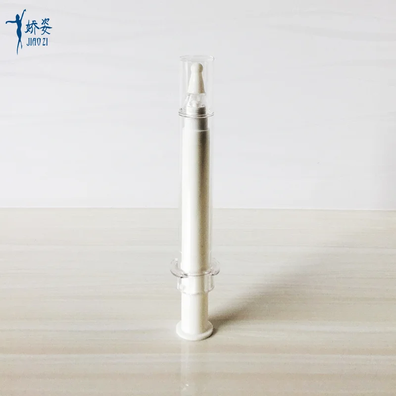 10ml White Cosmetic Essential Oil Airless Syringe Bottle