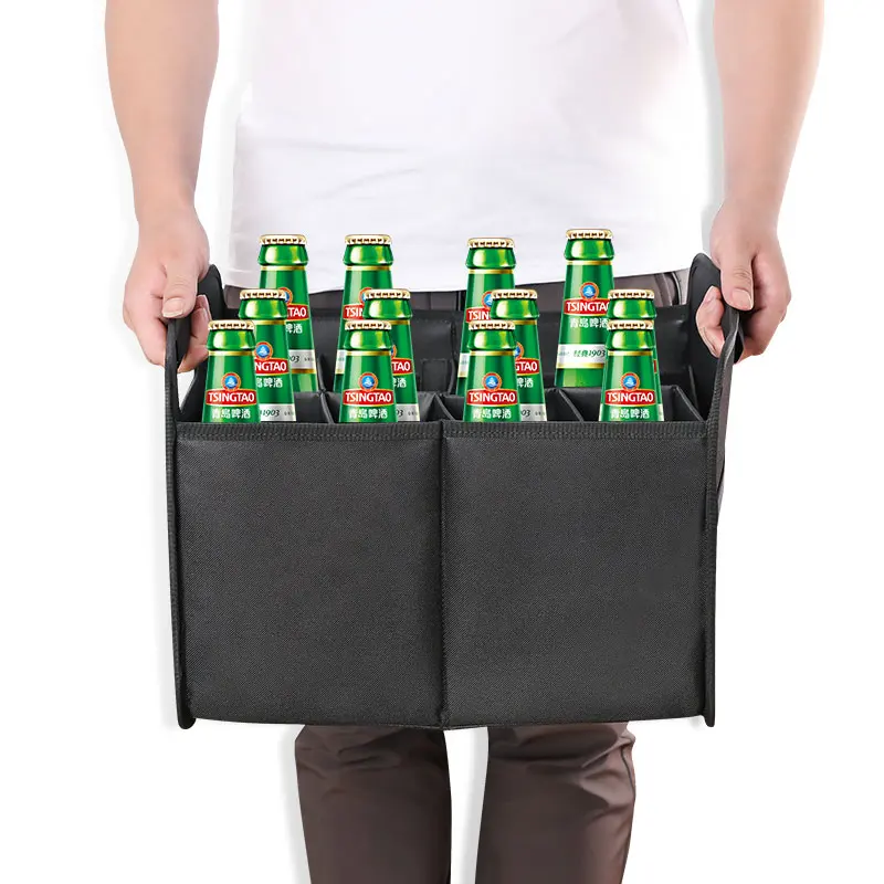 Custom Neoprene Beer Drink Cooler Bags Wine Storage Holder Carrier For Camping Bolsas Para Vinos Foldable Removable Tote Box