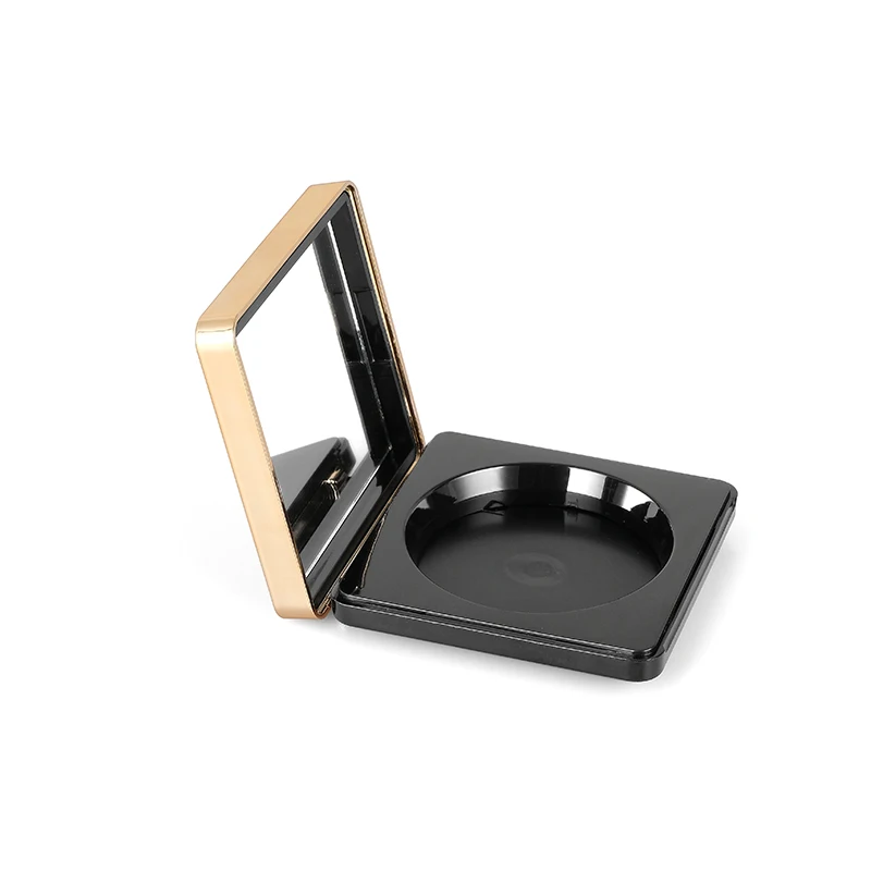 10g Customized Magnetic Square empty compact powder container case press powder box with mirror & aluminum pan