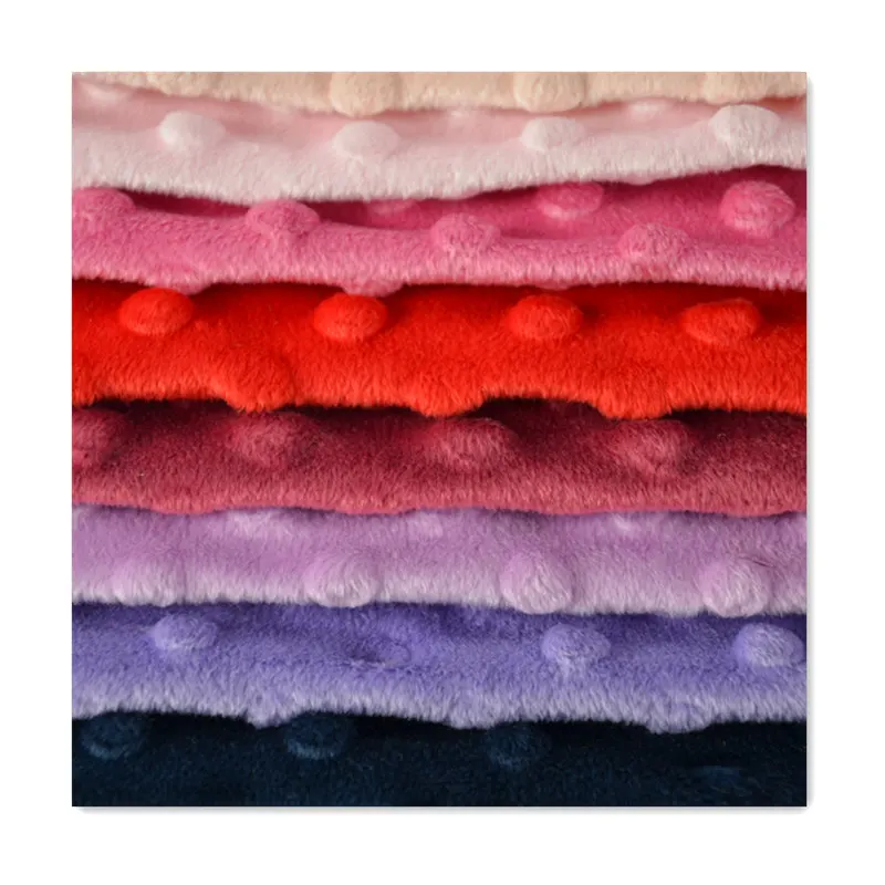 2023 hot sale turkey double layer soft minky dot fabric for baby blanket