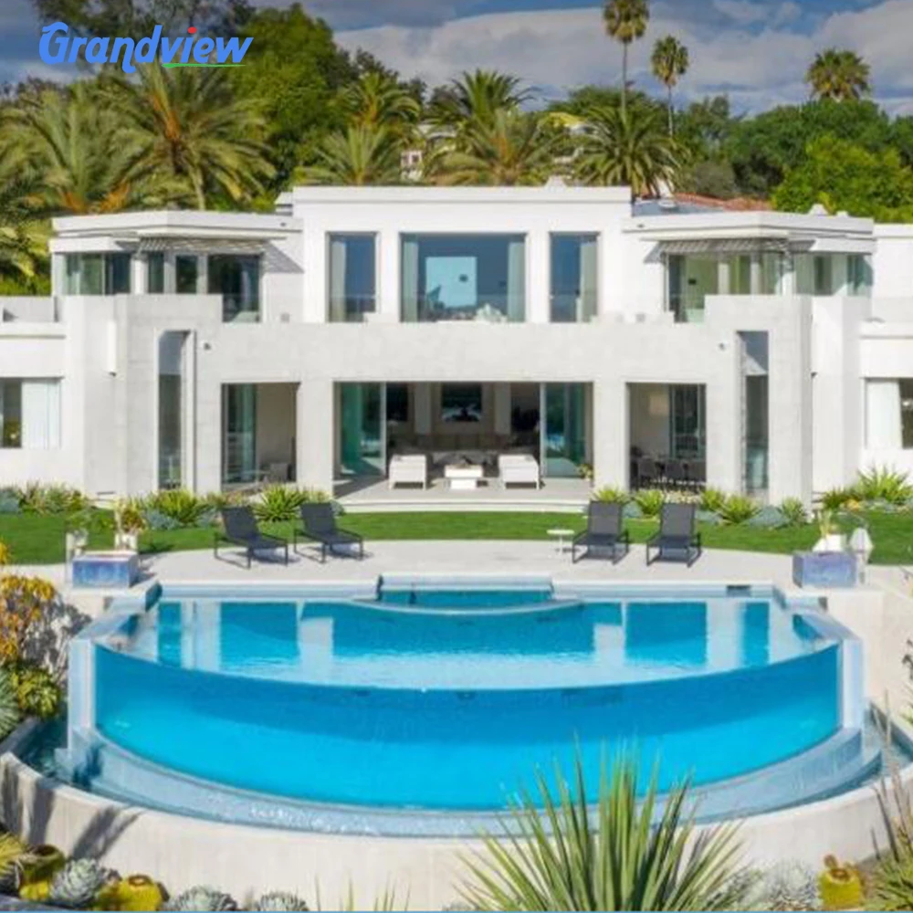 Grandview Acrylic factory Curved Acrylic swimming pool panel used in Hotel Acrylic piscina pool