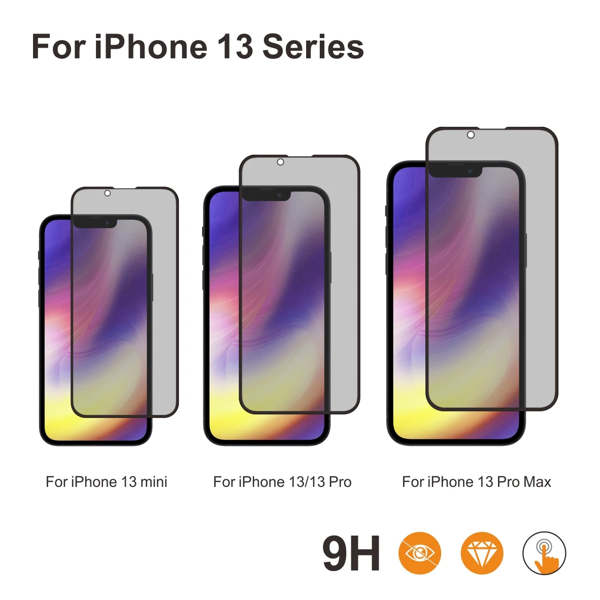 Защитное закаленное стекло для iPhone с полным покрытием и защитой от