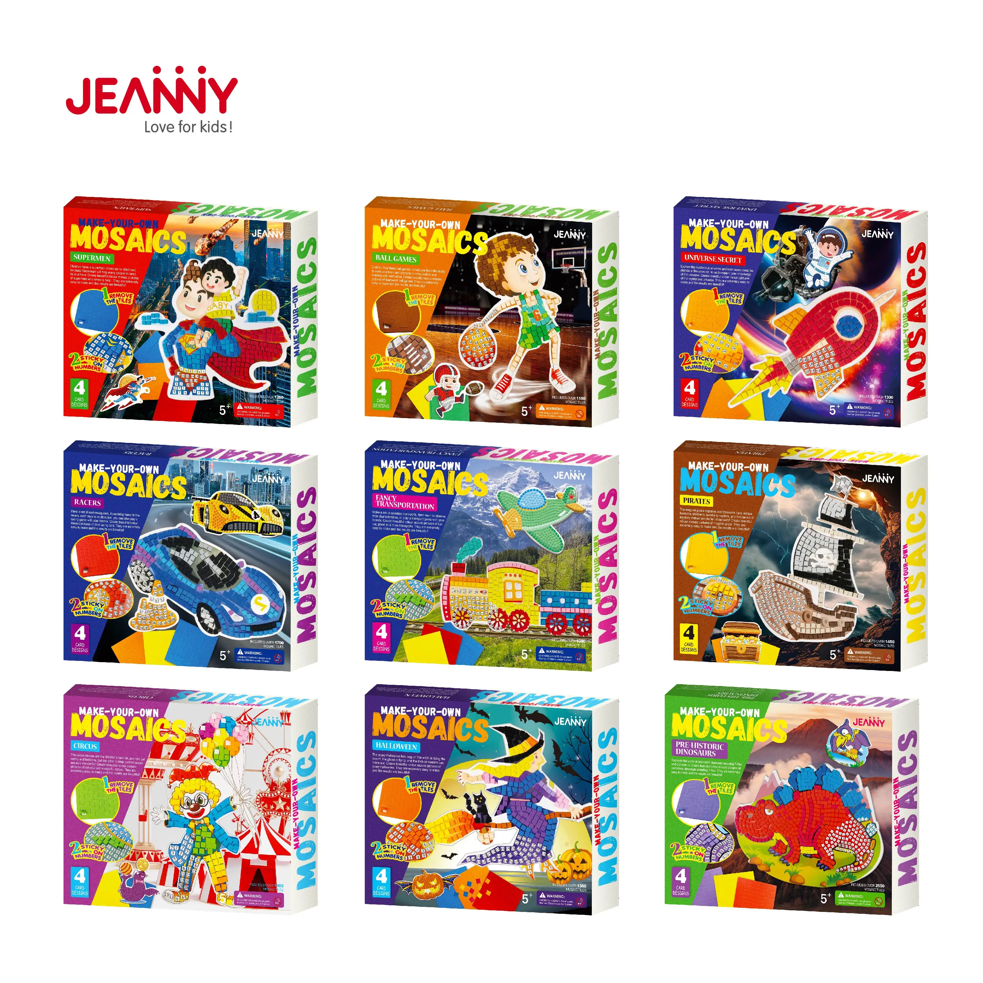 3D Cartoon Puzzle STEM Educational Supplies Children Circus Toys Mosaic Art Sticker For Kids