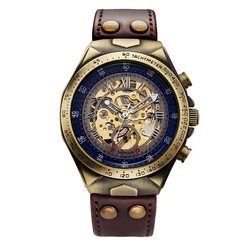 Shenhua Skeleton Watch Automatic Mechanical Transparent Self Winding Mens Watch